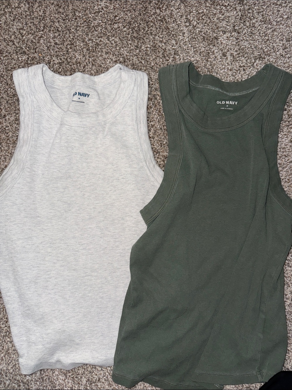 Old Navy  Tank Tops in Olive and Heather Gray Duo - Picture 2 of 2